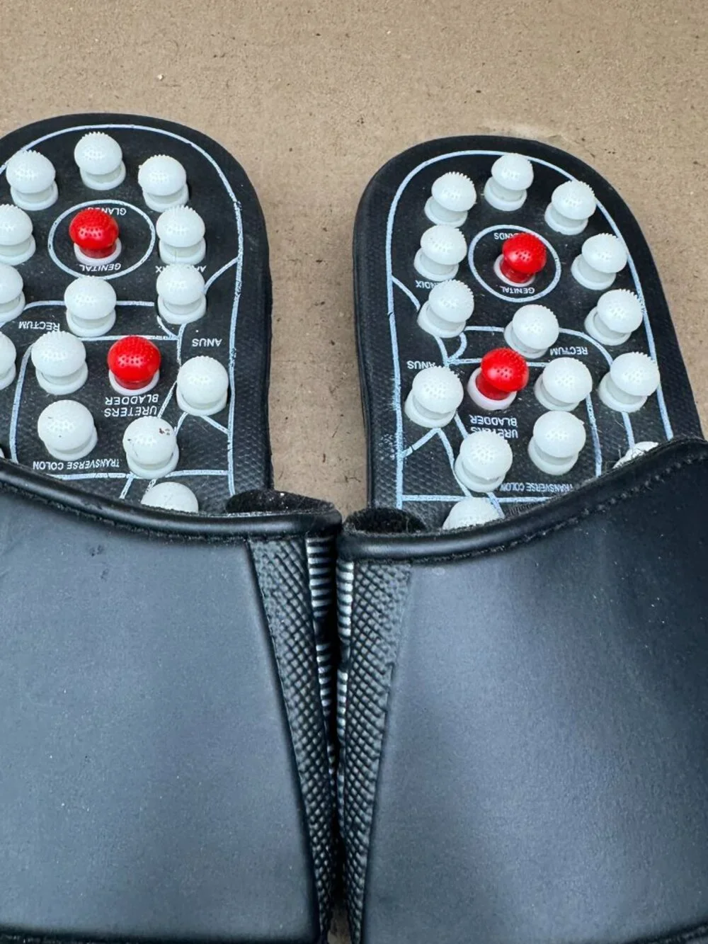 Men's Acupressure Reflexology Massage Slippers Sandal Size US 9 / 9.5